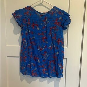 Ces Femme Blue Floral Blouse
